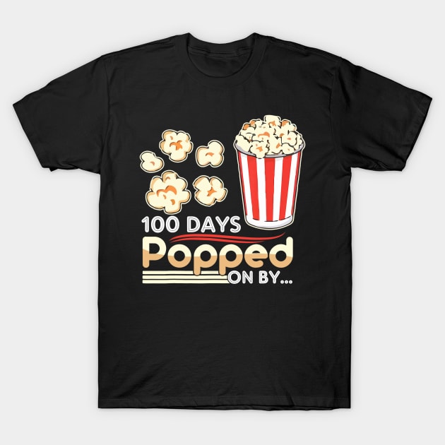 100 Days Popped On By - 100 Days Of School T-Shirt by Manonee